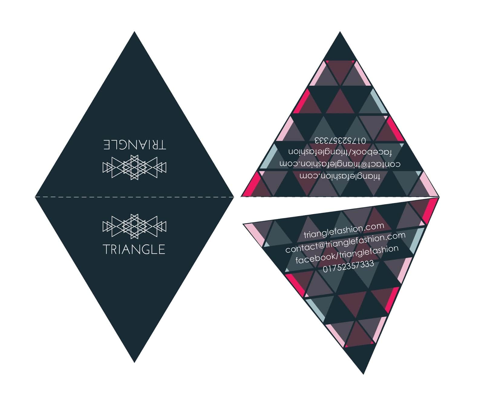 треугольные визитки
